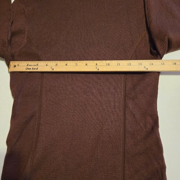 Ashley Stewart Expresso Brown Ribbed Knit Turtleneck Sweater Plus Sz 22/24 - Picture 5 of 10